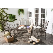 Leah Outdoor Traditional 4 Piece Glam Living Set