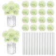 thumbnail image 1 of Uxcell Flores de Bola de Crisantemo Artificial, Ramos de Seda de Hortensia Falsos para el Hogar/Boda Verde Otoño 30 Pack, 1 of 7