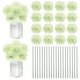thumbnail image 1 of Uxcell Flores de Bola de Crisantemo Artificial, Ramos de Seda de Hortensia Falsos para el Hogar/Boda Verde Otoño 30 Pack, 1 of 7