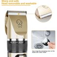 thumbnail image 4 of Electric Dog Grooming Clipper, Cordless Pet Grooming Kit Hair Clipper Kit(Gold), 4 of 5