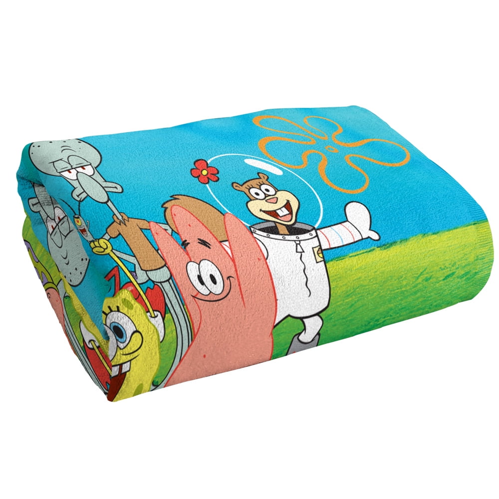 Spongebob Beach Towel, 30"x60", Spongebob Group Scene