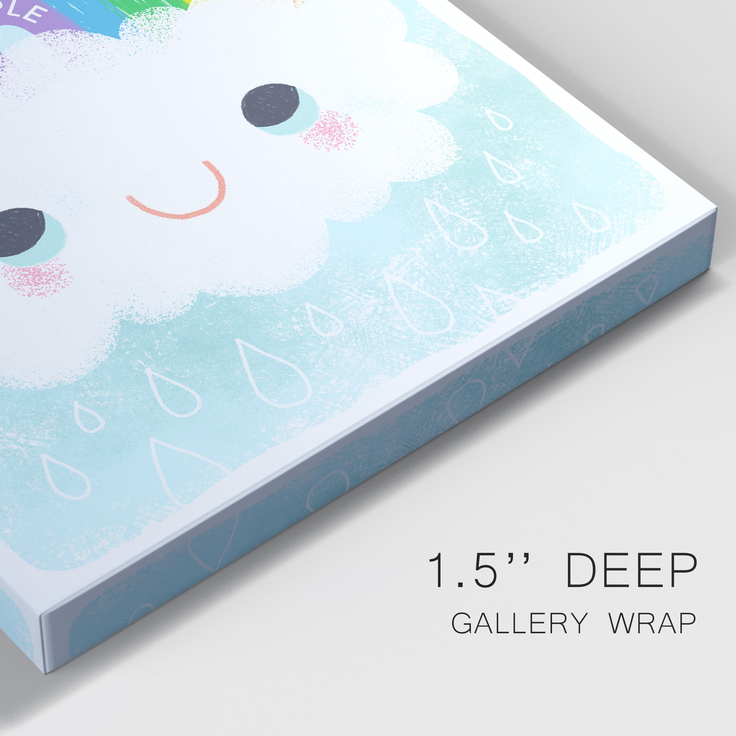 Rainbow Colors Premium Gallery Wrapped Canvas - Ready to Hang - 24 x 36