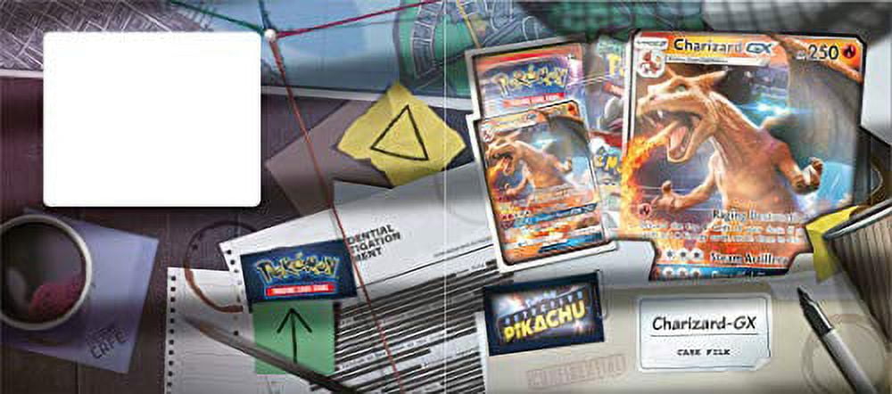 Detective Pikachu Pokemon Trading Cards- Charizard-Gx Case File + 6 Booster Pack + A Foil Promo Card + A Foil Oversize Card