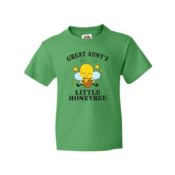 Inktastic Cute Bee Great Aunt's Little Honeybee with Stars Youth T-Shirt