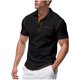thumbnail image 2 of pstuiky camisetas de hombre, Camisa informal de verano para hombre, color liso, ventilada, holgada, con cremallera y bolsillos de solapa, manga corta ropa de hombre s, 2 of 9