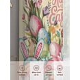 thumbnail image 6 of Easter Gnomes Sheer Curtains 96 Inch Length 2 Panels Set Window Treatments, Colorful Eggs Bunny Ears Flowers Leaves Branch Rod Pocket Semi Curtains for Living Room/Bedroom/Kitchen, 104"W x 96"L, 6 of 7