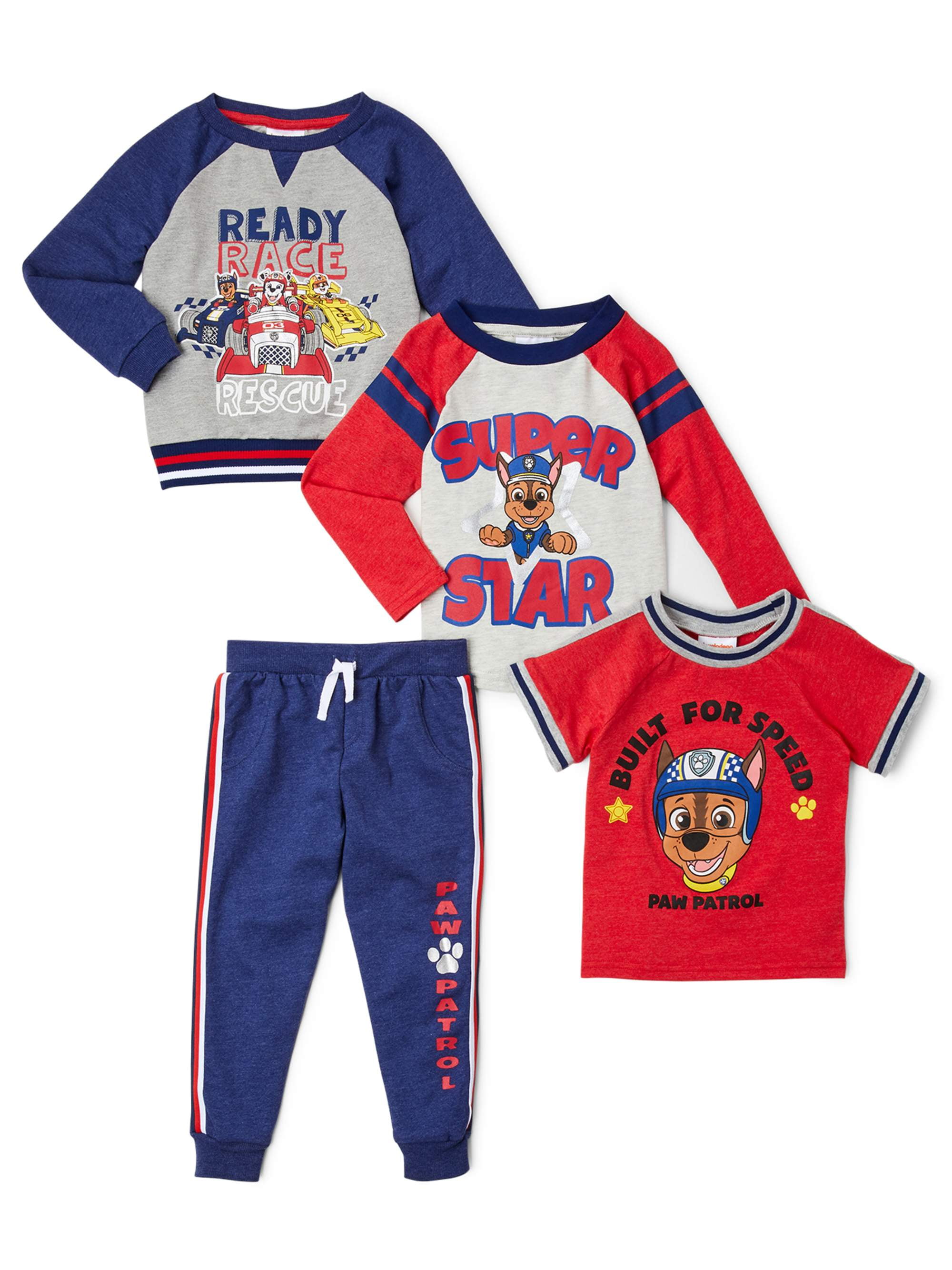 Paw Patrol Boys Red Pull-Over Hoodie 2pc Pant Set Size 2T 3T 4T 