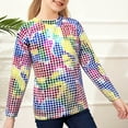 thumbnail image 4 of EGNMCR Blouses et Chemises à Manches Longues Col Rond Tenue de Performance Pailletée pour Enfants T-shirt à Manches Longues Col Rond pour Enfants polyester top, 4 of 6
