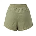 thumbnail image 6 of Sngxgn Womens Casual Comfy Shorts Summer with Pockets Wide Leg Cotton Short(Green,M), 6 of 6