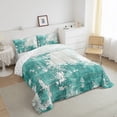 thumbnail image 4 of Manfei Vintage Oil Printing Queen Comforter Set, Turquoise Abstract Ombre Bedding Sets, Teens Kids Adult Men Women Reversible Bedding Comforter Set, Lightweight Room Decor, 3-Piece, 4 of 9