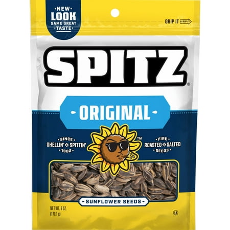 Spitz Sunflower Seeds Snacks Original Flavor Roasted and Salted, 6 Ounce Bag