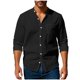 thumbnail image 1 of pstuiky camisas de manga larga para hombre, Camisas casuales de hombre con botones, bolsillos, manga larga y cuello redondo camisetas de hombre m, 1 of 5