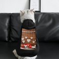 Bybiment Dog Hoodie Soft Cat Clothes, Christmas Colorful Gingerbread