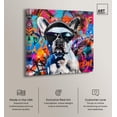 thumbnail image 2 of Stylish Graffiti Frenchie Canvas Graffiti Art by Art Remedy, Gallery Wrapped, 30" x 30", 2 of 7