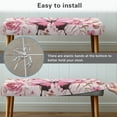 thumbnail image 5 of Whosucclay Butterfly Rose Print Dining Bench Slipcover Rectangle Bench Cover for Dining Room, Living Room, Bedroom, Kitchen Waterproof Benches Seat Covers Universal Bench Protectors, 5 of 7
