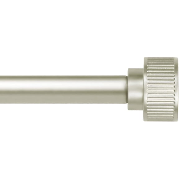 eTeckram 5/8" Single Curtain Rod with Bouton Finials,Pewter,28‘’-48‘’