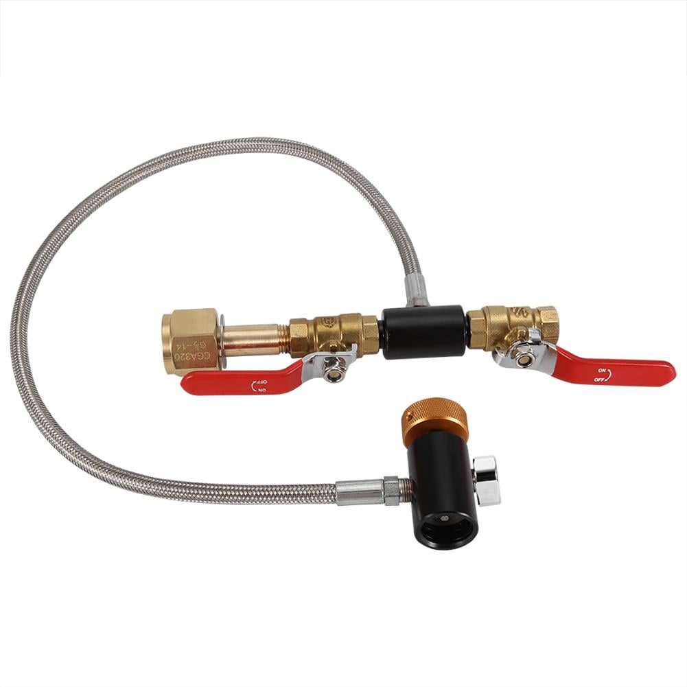 Kritne G1/2 CO2 Cylinder Refill Adapter with Hose For Filling