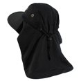 thumbnail image 1 of Sombrero de sol de otoño para hombres y mujeres, sombrero de cubo con solapa para el cuello, protección UV para exteriores, ala ancha grande, senderismo, pesca, gorra transpirable de malla, color negro Kuyhfg Bienvenido a Kuyhfg, 1 of 5
