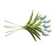 thumbnail image 3 of Mini flor artificial oficina en casa decoración floral fiesta de boda decorativa PU flor falsa, azul cian 5 piezas seitruly ZHF0582-12B, 3 of 6