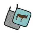 thumbnail image 2 of Caroline's Treasures Zamorano-Leones Donkey Blue Check Pair of Pot Holders, 2 of 3