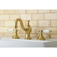 thumbnail image 3 of Kingston Brass  Victorian Porcelain Widespread Bathroom Faucet satin nickel Satin, 3 of 4