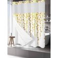 thumbnail image 3 of No Hook Shower Curtain with Snap-in Liner, Sage Green Polka Dots Waterproof Fabric Bathroom Curtains, Vintage Abstract Art Watercolor Bath Curtains & Mesh Top Window 72"x78" Long, 3 of 9