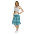 thumbnail image 3 of Women's Ocean Watercolor Seashell Pattern A-line Printed Skirt Casual Wear, 2XL, Turquoise Pale Blue, by Ambesonne, 3 of 6