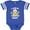 Football Blue and White, variant on Cute Sloth I Love My Poppi with Green Leaves Boys or Girls Baby Bodysuit