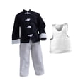 thumbnail image 1 of 3 piezas 1/12 abrigo y pantalones chaleco, ropa de muñeca hecha a mano, disfraz de ropa en miniatura para figuras masculinas de 6 pulgadas vistes Juego negro, 1 of 8