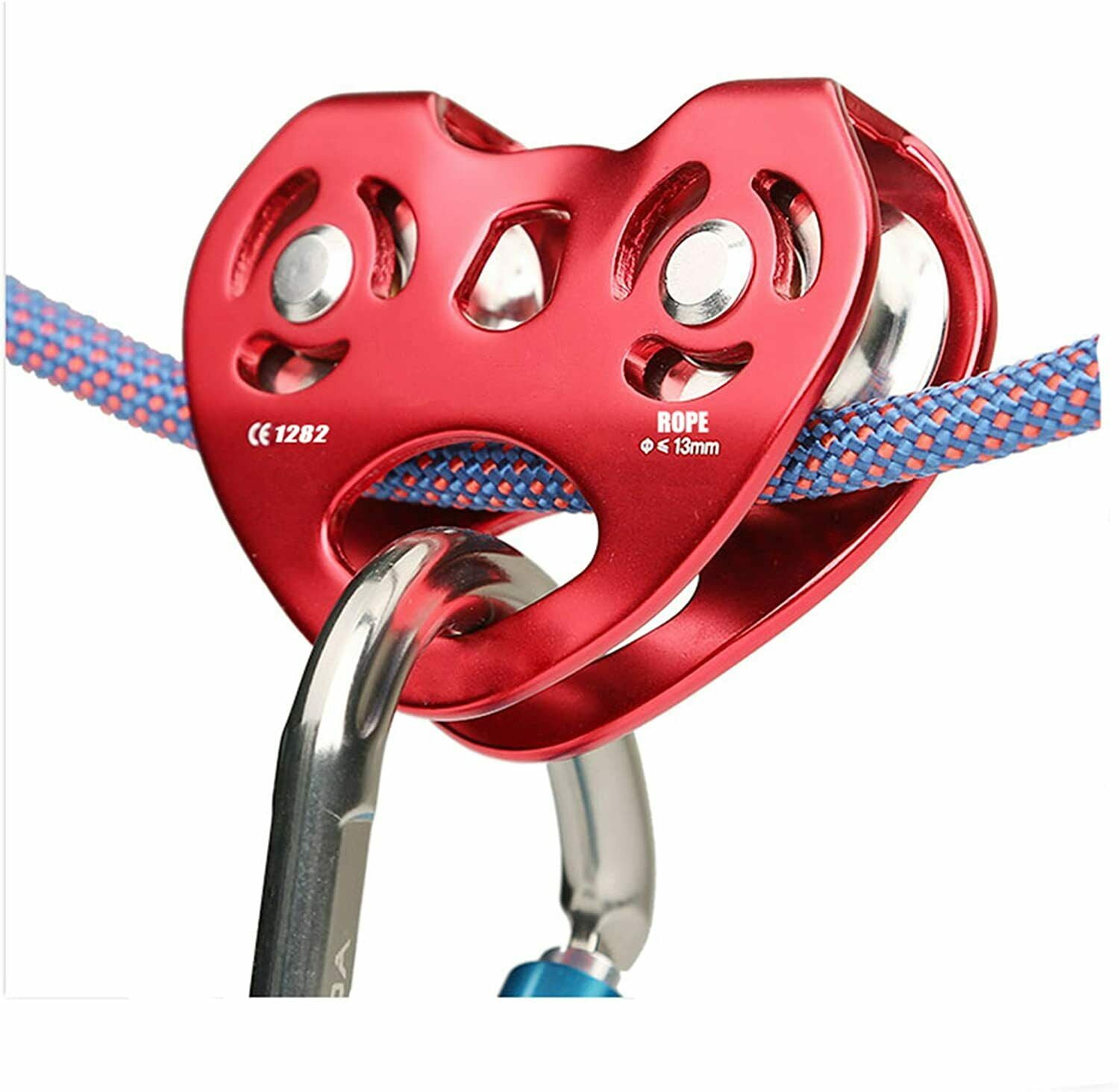 imUfer Pulley System For Climbing Rigging Hauling Caving Zip Line Cable