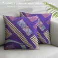 thumbnail image 3 of PHYHOO Throw Pillow Covers Home Quote Words Purple Floral Decorative Pillow Cases Home Chair Sofa Decor Square White, 3 of 5