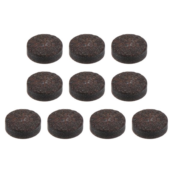 Uxcell 10mm Pool Cue Tips Snooker Billiard Cue Tips Pool Stick Tips, Brown 10 Pack