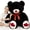 Black, variant on MaoGoLan 4ft Big Teddy Bear with Love Footprints 47"Giant Bear Plush Toys
