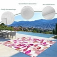 thumbnail image 4 of Fsddascl Red Pink Leaves Outdoor Rug for Patio/Deck/Porch, Non-Slip Large Area Rug 5 x 8 Ft, Summer Botanical Pastoral Plants Indoor Outdoor Rugs Washable Area Rugs, Reversible Camping Rug Carpet, 4 of 5