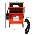 thumbnail image 2 of Stalwart Portable Adjustable Industrial Fan Blower - 3 Speed Heavy Duty Mechanics Floor and Carpet Dryer with 4 Different Angles (Red), 2 of 7