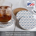 thumbnail image 4 of Thirstystone Blue Bows 4-Pack Round Stone Coasters, 4 of 7