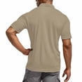 thumbnail image 4 of Avirosel Men's Casual Breathable Mesh Lapel Short Sleeve Tactical Polo Shirt for Outdoor Golf Sports Khaki, 4 of 8