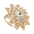 thumbnail image 3 of Anillo de bufanda moderno y elegante con diseño de diamantes de imitación de cristal, triple aro, ideal para Navidad y San Valentín (dorado)., 3 of 5