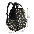thumbnail image 2 of Xecao Daisy print Large Capacity Nappy Bag is a multi-functional waterproof travel backpack, perfect as a nursing bag or mummy backpack for women, 2 of 6