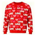 thumbnail image 4 of Mifsaly Mens Valentines Day Sweatshirt Hearts Print Long Sleeve Shirts Valentine Gifts Blouse Girlfriend Date Pullover Tops Spring Outfits XXL, 4 of 9