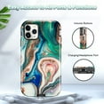 thumbnail image 3 of CASEFIV for iPhone 11 Pro Case,Marble Pattern 3 in 1 Heavy Duty Shockproof Full Body Protective Phone Cover,Black, 3 of 8