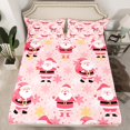 thumbnail image 2 of Castle Fairy Santa Claus 3pcs Twin Sheet Sets,Polka Dots Twin Fitted Sheet,Merry Christmas Breathable Flat Sheet,Ultra Soft Festival Home Decor, 2 of 7