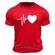 thumbnail image 3 of Tops para hombre, blusas y camisas de cuello redondo y manga corta para hombre. Camiseta/camisa informal de cuello redondo y manga corta con estampado de corazones para hombre. Tops de poliéster para, 3 of 5