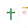 thumbnail image 3 of ANGARA Natural Flat Prong-Set Emerald Cross Pendant in 14K Rose Gold for Women (Size-2.5mm) | May Birthstone, Birthday, Anniversary, Jewelry Gift for Women | Natural Emerald Necklace, 3 of 8