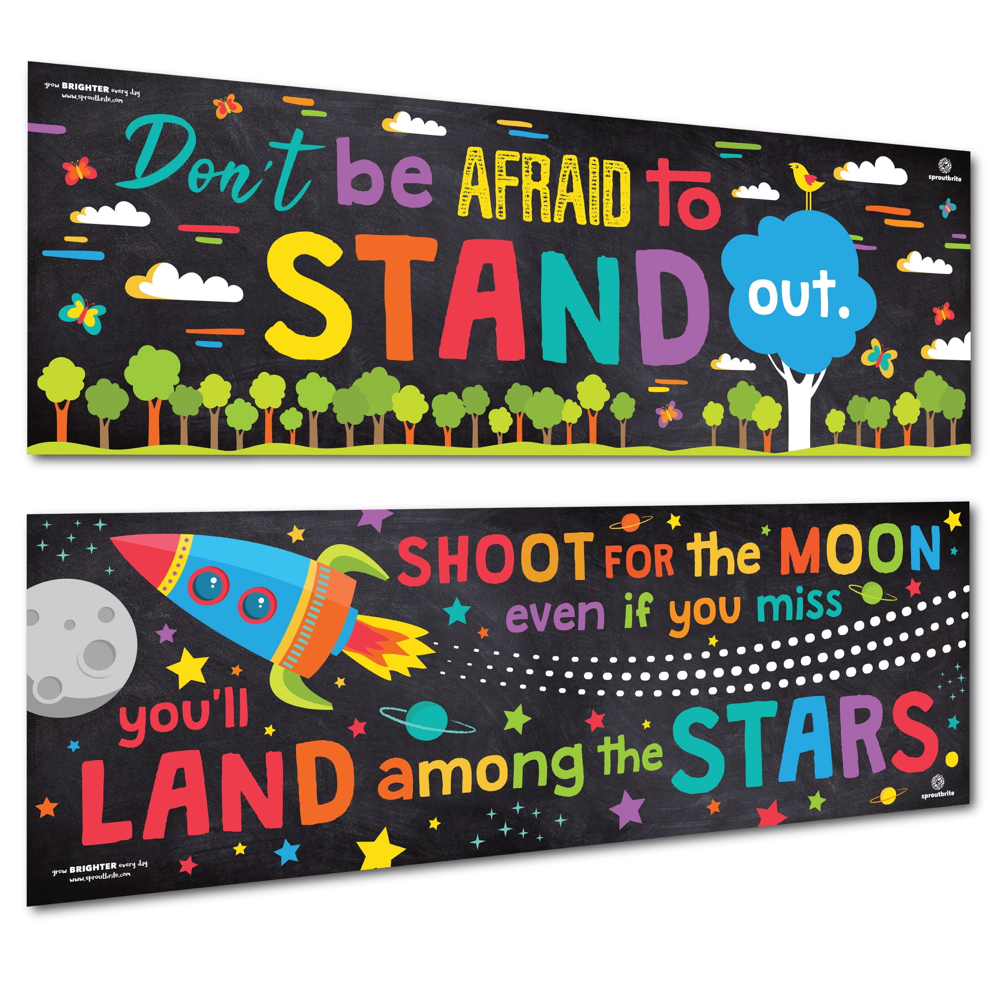 sproutbrite classroom banner and posters for decorations educational
