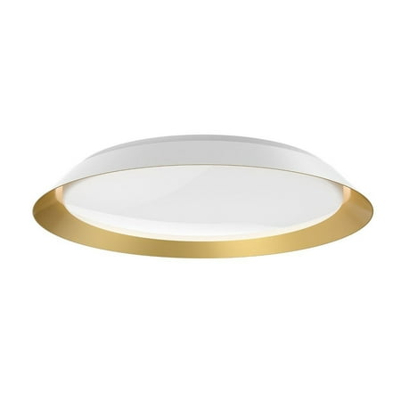 

FM43423-WH/GD-Kuzco Lighting-Jasper - 45W LED Flush Mount-3 Inches Tall and 23.13 Inches Wide-White/Gold Finish
