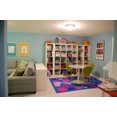thumbnail image 2 of Tapis rectangle amusant pour enfant Éclats de bulle multicolore nylon, 2 of 2