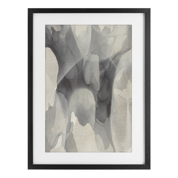 Stupell Industries Modern Monochrome Watery Drips Black Framed Print Under Glass, 14 x 20, by Kippi Leonard