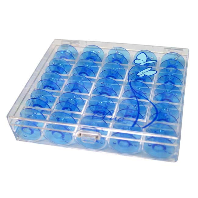Janome Style J Blue Butterfly Bobbins (25 Pack)