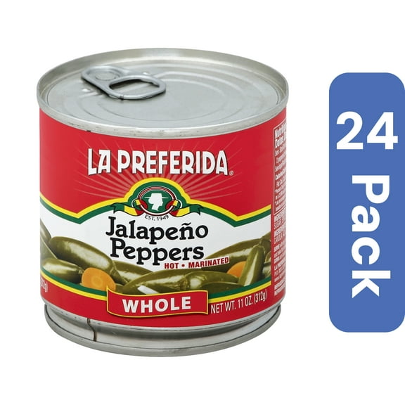 La Preferida Whole Jalapeno Peppers 11 oz (Pack of 24)